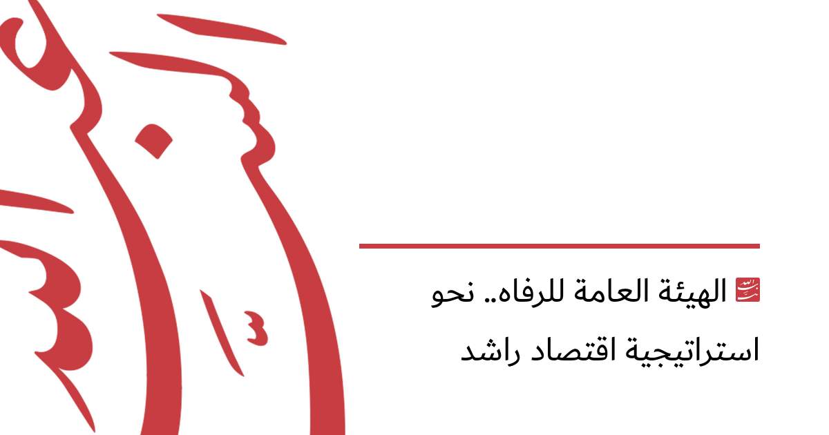 الهيئة العامة للرفاه.. نحو استراتيجية اقتصاد راشد